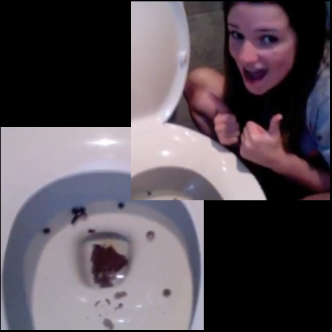 Big+Poop+in+Toilet ... toilet. Audio is muffled, but you can see that she took a shit when